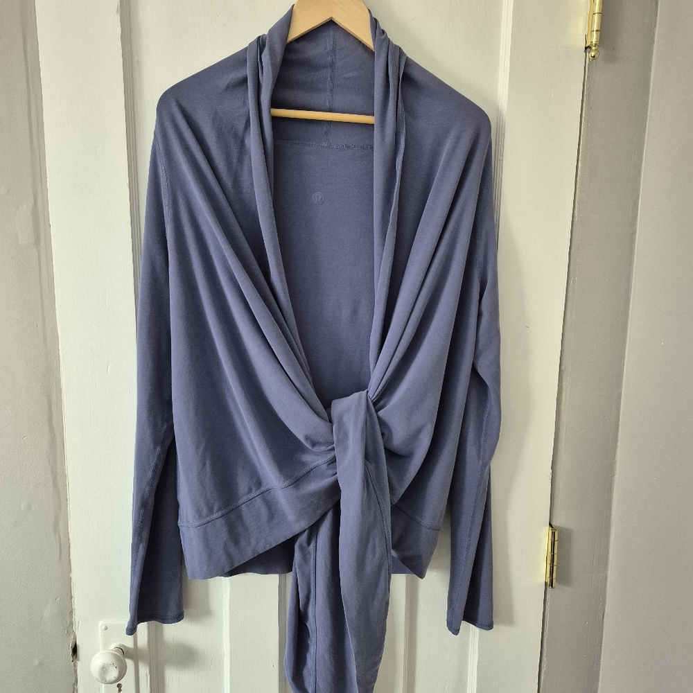 Lululemon Open Front Wrap Cardigan Sweater Purple Sz S/M